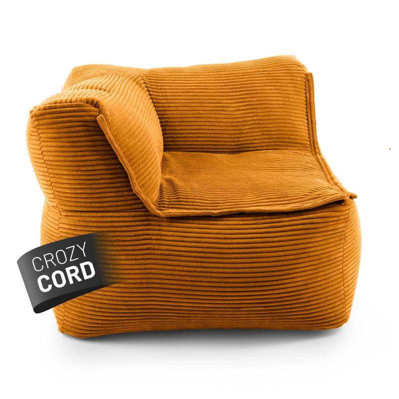 Modulares Eckteil links aus der Cord-Reihe - Senfgelb von LUMALAND