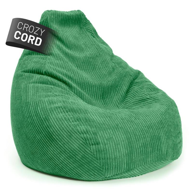Sitzsack GIANT aus der Cord-Reihe - Dunkelgrün von LUMALAND