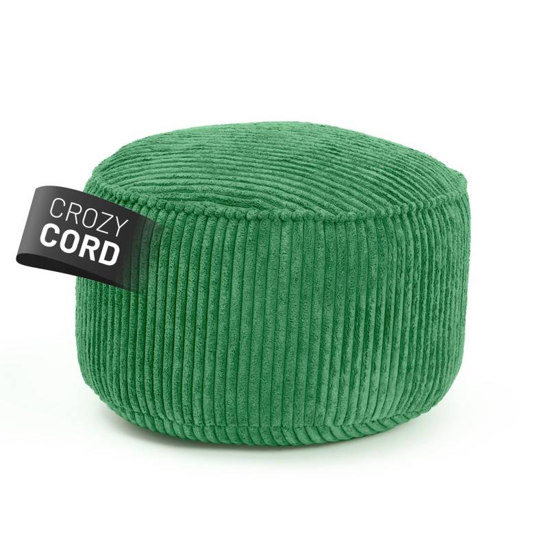 Sitzsack Pouf aus der Cord-Reihe - Dunkelgrün von LUMALAND