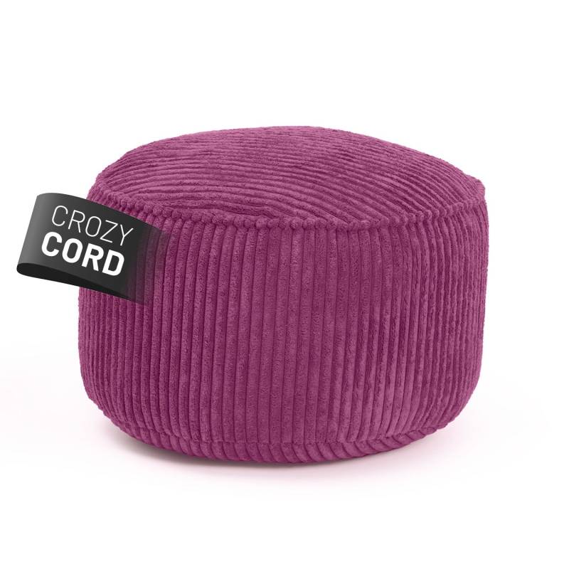 Sitzsack Pouf aus der Cord-Reihe - Weinrot von LUMALAND