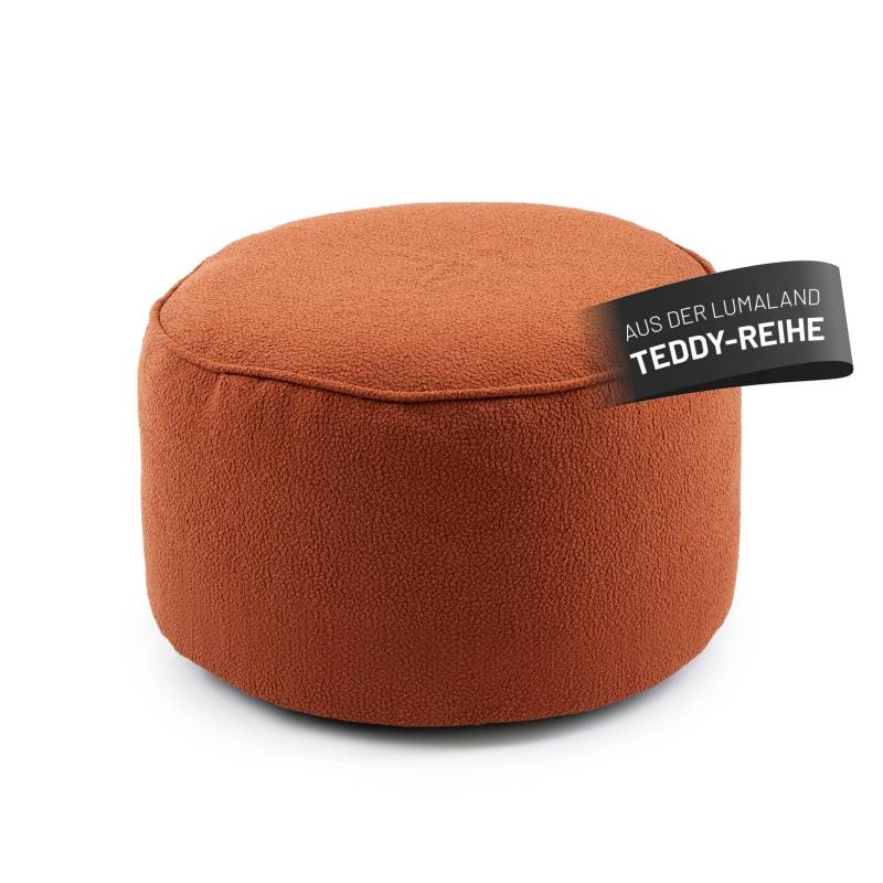 Sitzsack Pouf aus der LUMALAND Teddy-Reihe - Terracotta von LUMALAND