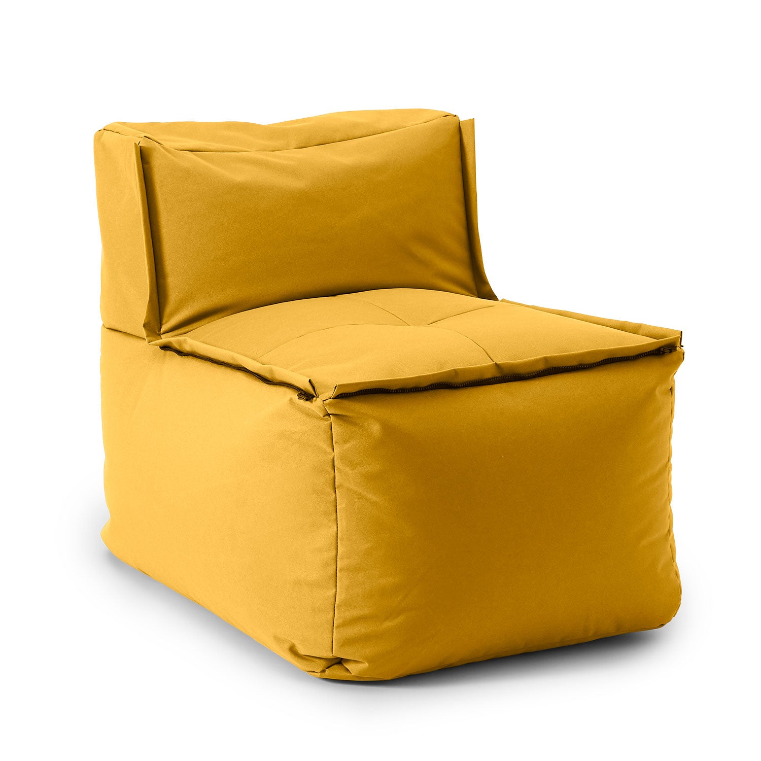 Sitzsack-Sofa Mittelstück (200 L) - Modulares System - indoor & outdoor - Senfgelb von LUMALAND