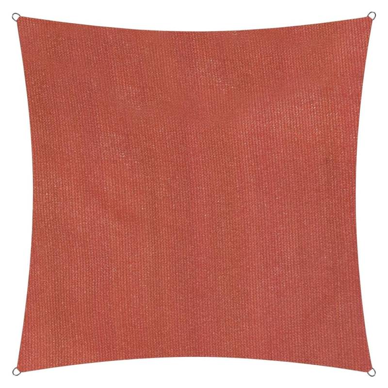 Sonnensegel 100% HDPE mit Stabilisator für UV-Schutz - Quadrat 3 x 3 Meter - Terracotta von LUMALAND