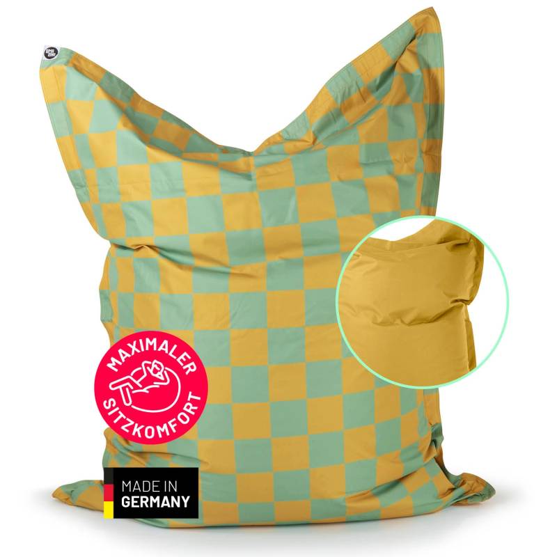 XXL-Sitzsack Karo - Pastellgrün/Senfgelb XXL-Sitzsack Karo - Pastellgrün/Senfgelb von LUMALAND