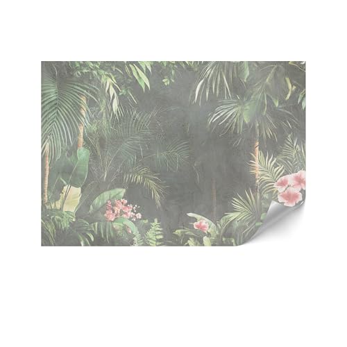 LUMASOUL Fototapete 150x105 cm - VliestapeteNatur- Moderne Tapeten für Wohnzimmer & Schlafzimmer - Hochwertige Bildtapete Einfach zu Montieren - Grün von LUMASOUL