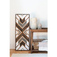 Minerva - Altholz Wandkunst Holz Kunstwerk Holzwand Kunst Aufhängen Moderne Holzkunst Boho Wanddekoration von LUMBERCHINO
