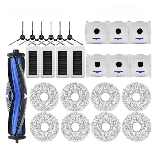Kompatibel Mit Ecovacs, Kompatibel Mit Debot, N30 Omni / N30 Pro Omni Roboter-Staubsauger, Ersatz-Hauptseitenbürstenfilter, Wischmopp-Staubbeutel, Staubsaugerteile(O) von LUMCLEYR