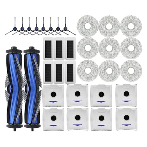 Kompatibel Mit Ecovacs, Kompatibel Mit Debot, N30 Omni / N30 Pro Omni Roboter-Staubsauger, Ersatz-Hauptseitenbürstenfilter, Wischmopp-Staubbeutel, Staubsaugerteile(P) von LUMCLEYR