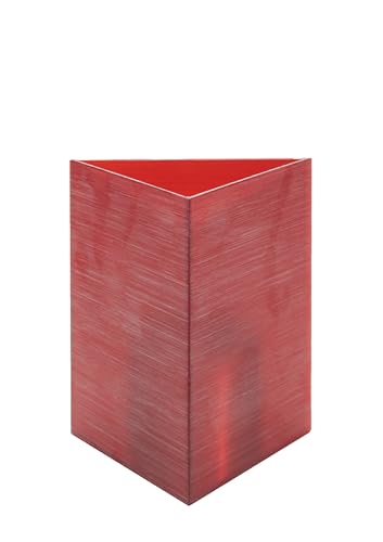 Lumea 1038 Tischlicht Trio in Rot | Ausgefallenes Windlicht aus hochwertigem Acryl in Brushed-Optik inkl. Flüssigwachskerze | Indoor & Outdoor geeignet, Höhe: 14 cm von Lumea Ltd