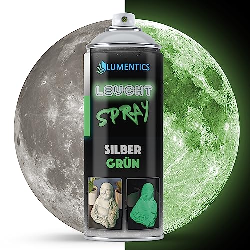 LUMENTICS Leuchtspray Silber - Nachleuchtendes Spray - Leuchtet im Dunkeln grün - Sprühfarbe Made in Germany - 400 ml Spraydose mit Zusatz-Cap LUMENTICS Leuchtspray Silber - Nachleuchtendes Spray - Leuchtet im Dunkeln grün - Sprühfarbe Made in Germany - 400 ml Spraydose mit Zusatz-Cap von LUMENTICS