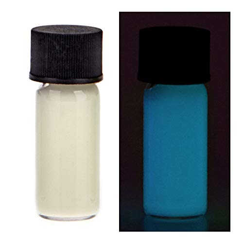 LUMENTICS Premium Leuchtpaste Natur-Blau - Im Dunkeln phosphoreszierende Uhrenfarbe. Leuchtende Zeigerfarbe. Selbstleuchtende UV-Bastelfarbe von LUMENTICS