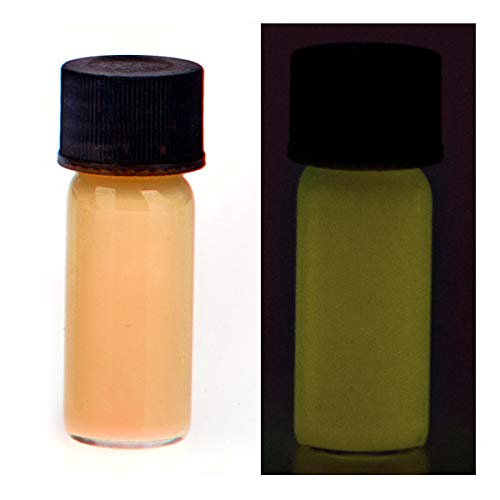 LUMENTICS Premium Leuchtpaste Orange-Grün - Im Dunkeln phosphoreszierende Uhrenfarbe. Leuchtende Zeigerfarbe. Selbstleuchtende UV-Bastelfarbe von LUMENTICS