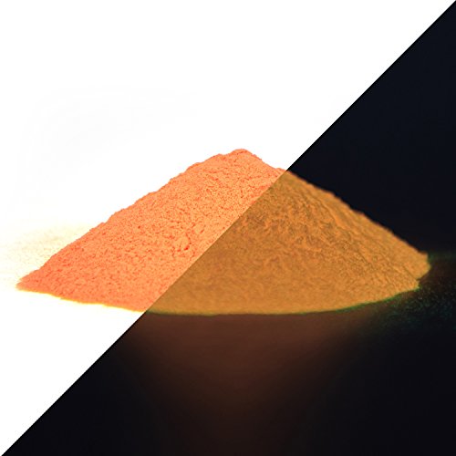 LUMENTICS Premium Leuchtpulver Orange 40g - Im Dunkeln leuchtendes Farbpulver. Nachleuchtend, phosphoreszierend, fluoreszierend und nachleuchtend. UV Pigmente für Farbe, Harz, Lack (Typ: SrAl2O4) von LUMENTICS