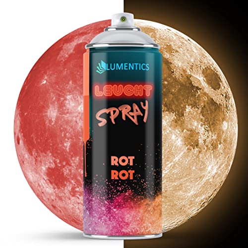 LUMENTICS Leuchtspray Hellrot - Farbspray mit Nachleuchteffekt - Leuchtet im Dunkeln - Aus Deutschland - 400 ml Sprühfarbe mit Zusatz-Cap LUMENTICS Leuchtspray Hellrot - Farbspray mit Nachleuchteffekt - Leuchtet im Dunkeln - Aus Deutschland - 400 ml Sprühfarbe mit Zusatz-Cap von LUMENTICS