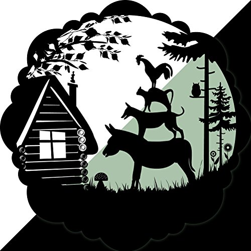 lumentics Märchenaufkleber "Bremer Stadtmusikanten" - Im Dunkeln leuchtender Motiv-Aufkleber. Sticker mit angepasster Leuchtkraft für das Kinderzimmer. (30cm) von LUMENTICS