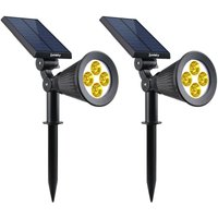 2er Set Solar Strahler 100LM 2x spiky warm von LUMI JARDIN