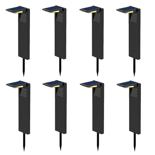 LUMI JARDIN OSTRY 8er Set Solarleuchten für Außen Garten Weg Solarleuchten - Kaltweiß - Höhe 41cm von LUMI JARDIN