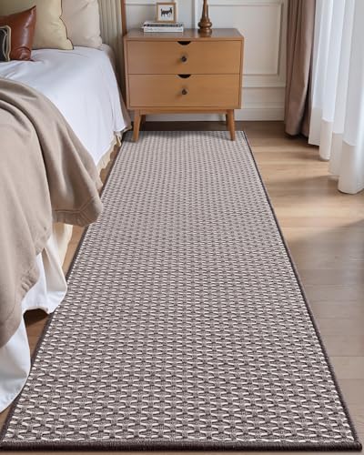 LUMI Fußmatte für den Innenbereich, 61 x 180,3 cm, rutschfest, flaches Profil, kariert, komfortabel, Gittermuster, Bodenmatten, Taupe LUMI Fußmatte für den Innenbereich, 61 x 180,3 cm, rutschfest, flaches Profil, kariert, komfortabel, Gittermuster, Bodenmatten, Taupe von LUMI