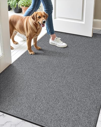LUMI Fußmatte für den Innenbereich, 91,4 x 142,2 cm, flaches Profil, ultradünn, rutschfeste Gummi-Unterseite, schmutzabweisend, Fußmatten für Innenbereich, Veranda, Grau LUMI Fußmatte für den Innenbereich, 91,4 x 142,2 cm, flaches Profil, ultradünn, rutschfeste Gummi-Unterseite, schmutzabweisend, Fußmatten für Innenbereich, Veranda, Grau von LUMI