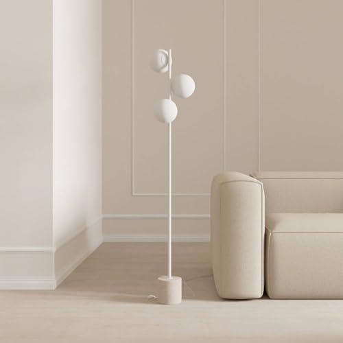 LUMIÈRE Design Rovea Stehleuchte Travertinstein Stehleuchte aus Opalglas LED 3-flammig (Weiß) von LUMIÈRE Design