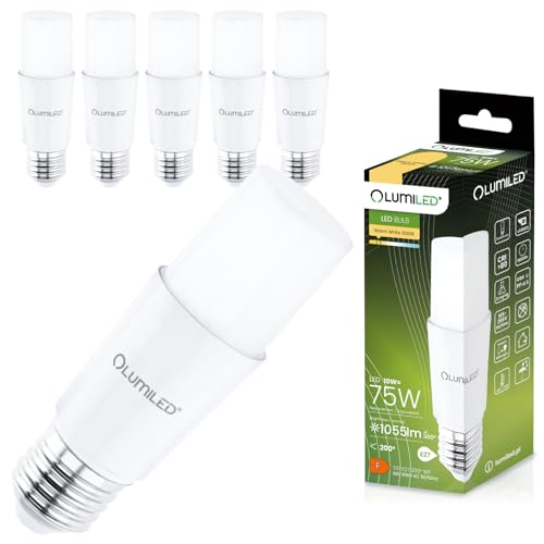 Lumiled 6x E27 LED Lampen Stabform 10W (75W) LED Stick Birnen Glühbirne 1055lm Warmweiß 3000K Maiskolben Leuchtmittel Energiesparlampe Blendfreie Beleuchtung für Leselampe T36 Stablampe Lumiled 6x E27 LED Lampen Stabform 10W (75W) LED Stick Birnen Glühbirne 1055lm Warmweiß 3000K Maiskolben Leuchtmittel Energiesparlampe Blendfreie Beleuchtung für Leselampe T36 Stablampe von Lumiled