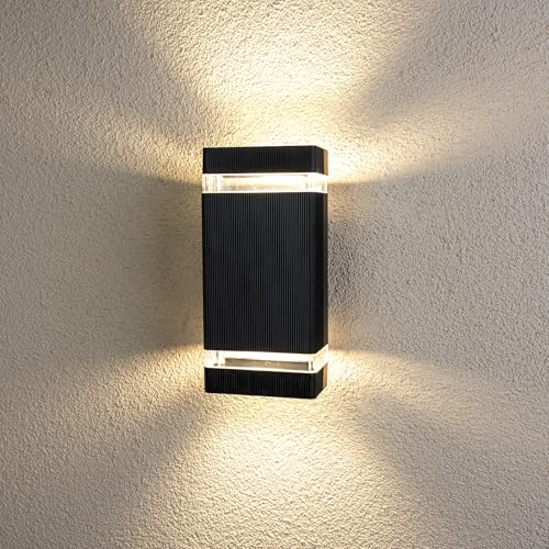 LUMILED Außenwandleuchte Wandlampe aussen Außenleuchte Wand GU10 Fassung Außenbeleuchtung Wandleuchter Gartenleuchte Terrasse Haus Fassade IP44 schwarz rechteckig Aluminium oben und unten LUMILED Außenwandleuchte Wandlampe aussen Außenleuchte Wand GU10 Fassung Außenbeleuchtung Wandleuchter Gartenleuchte Terrasse Haus Fassade IP44 schwarz rechteckig Aluminium oben und unten von Lumiled