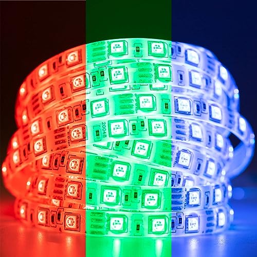 Lumiled LED Streifen 5M, 300 LEDs 12V RGB Farbwechsel 72W LED Strip SMD LED Band IP65 wasserdicht 3960 lm Selbstklebend Lichtband für Innenbereich Heim Küche Schlafzimmer Deko, ohne Netzteil Lumiled LED Streifen 5M, 300 LEDs 12V RGB Farbwechsel 72W LED Strip SMD LED Band IP65 wasserdicht 3960 lm Selbstklebend Lichtband für Innenbereich Heim Küche Schlafzimmer Deko, ohne Netzteil von Lumiled