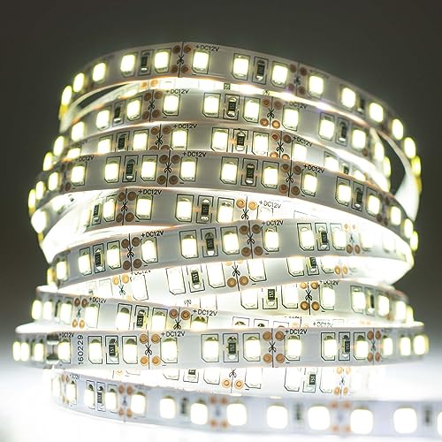 Lumiled LED Streifen 5M 600 LEDs 12V Kaltweiß 48W LED Strip SMD LED Band IP33 5280 lm Selbstklebend Lichtband für Innenbereich Heim Schlafzimmer Deko, ohne Netzteil von Lumiled