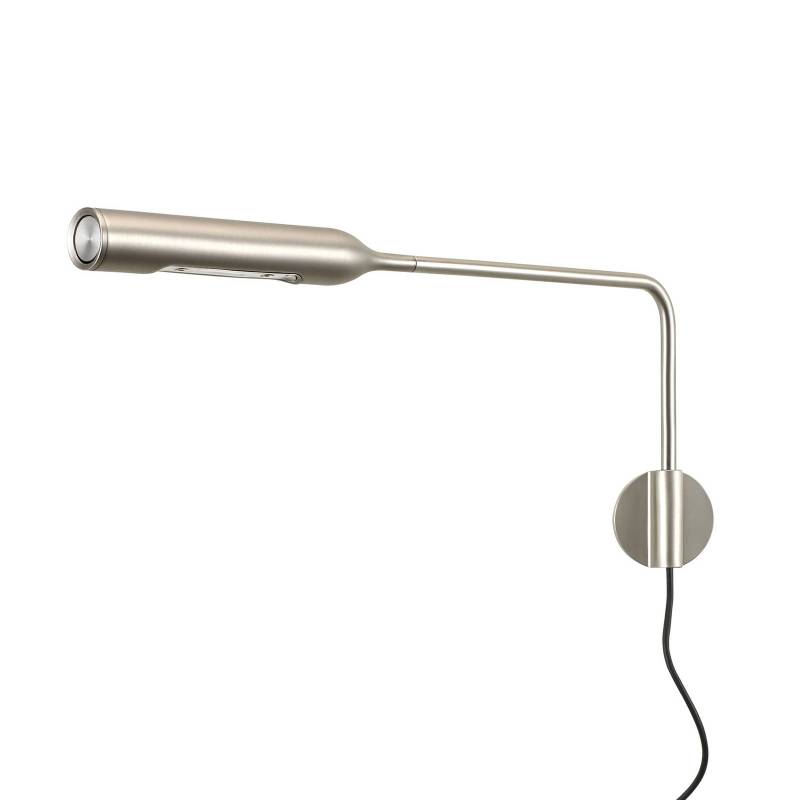 Lumina Flo LED-Wandlampe m. Stecker 3.000K nickel von Lumina