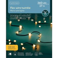 Lumineo LED Micro Lichterkette mit Twinkle Funktionen 2.700 cm 360 Lichter klassisch warm von LUMINEO
