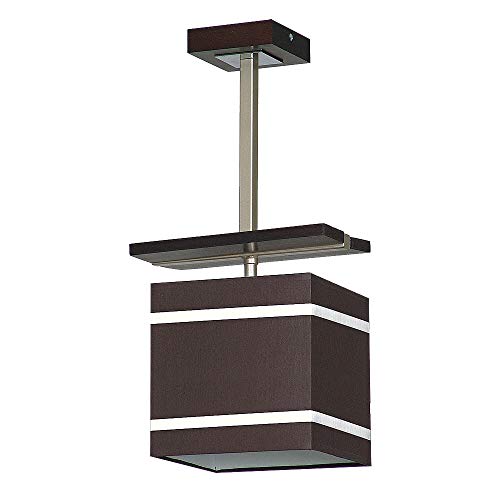 Deckenleuchte in Braun Chrom Bauhaus Design 1x E27 bis zu 60 Watt 230V aus Stoff & Metall Küche Esszimmer Lampen Leuchte Beleuchtung innen Deckenleuchte in Braun Chrom Bauhaus Design 1x E27 bis zu 60 Watt 230V aus Stoff & Metall Küche Esszimmer Lampen Leuchte Beleuchtung innen von LUMINEX