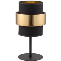 TK Calisto Tischleuchte mit rundem Schirm Schwarz, Gold 1xE27 von LUMINOSA LIGHTING