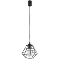 TK Diamond 22cm Drahtrahmen Pendelleuchte Deckenleuchte Schwarz 1xE27 von LUMINOSA LIGHTING