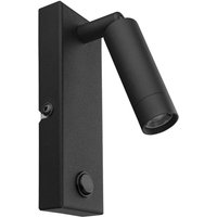 TK Enzo Lesewandleuchte mit rechteckigem Sockel, Schwarz, 1xG9 von LUMINOSA LIGHTING