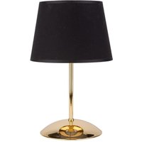 TK Glory Tischleuchte mit rundem konischem Schirm Schwarz, Gold 1xE27 von LUMINOSA LIGHTING