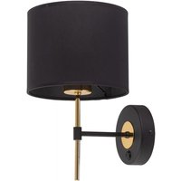 TK Lord Wandleuchte mit Schirm Schwarz 1xE27 von LUMINOSA LIGHTING