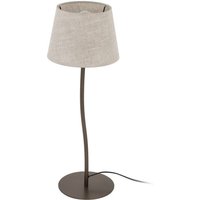 TK Nicola Tischlampe mit rundem konischem Schirm Beige 1xE27 von LUMINOSA LIGHTING