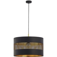 TK Tago Zylindrische Pendel-Deckenleuchte Schwarz, Gold 1xE27 TK Tago Zylindrische Pendel-Deckenleuchte Schwarz, Gold 1xE27 von LUMINOSA LIGHTING