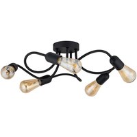 TK Wave Mehrarmige, halbbündige Deckenleuchte, Schwarz, 5 x E27 TK Wave Mehrarmige, halbbündige Deckenleuchte, Schwarz, 5 x E27 von LUMINOSA LIGHTING