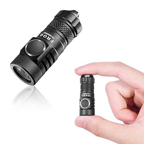 LUMINTOP FROG Small Mini Keychain Flashlight, 570 Lumens 5 Modes Portable Pen Torch, IP68 Waterproof Multipurpose LED Flashlight for Emergency Dog Walking Sleeping Reading, Ideal Gift for Parents Kids von LUMINTOP