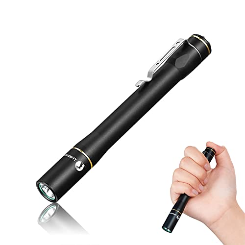 LUMINTOP IYP365 LED Taschenlampe in Stiftgröße 200 Lume LED-Inspektion Arbeitsleuchte AAA-Batterie mit 3-fach verstellbarem für Lesen Camping Outdoor und Notfall Schwarz (6500K) von LUMINTOP