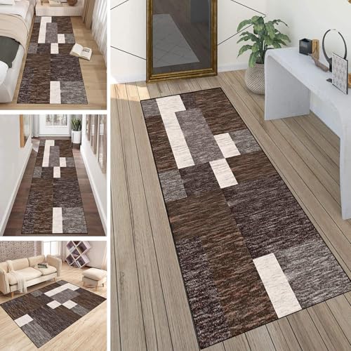 LUMIPAP Läufer Teppich Lang Flur rutschfest Waschbar Küche Korridor Teppichläufer 100X400cm Lange Teppichmatten Küchenläufer Wohnzimmer Anpassbare Küchenteppich,Braune und weiße Nähte LUMIPAP Läufer Teppich Lang Flur rutschfest Waschbar Küche Korridor Teppichläufer 100X400cm Lange Teppichmatten Küchenläufer Wohnzimmer Anpassbare Küchenteppich,Braune und weiße Nähte von LUMIPAP