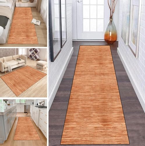 LUMIPAP Läufer Teppich Lang Flur rutschfest Waschbar Küche Korridor Teppichläufer 100X400cm Lange Teppichmatten Küchenläufer Wohnzimmer Anpassbare Küchenteppich,Reines Orange LUMIPAP Läufer Teppich Lang Flur rutschfest Waschbar Küche Korridor Teppichläufer 100X400cm Lange Teppichmatten Küchenläufer Wohnzimmer Anpassbare Küchenteppich,Reines Orange von LUMIPAP