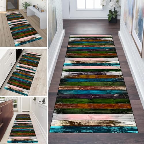 LUMIPAP Läufer Teppich Lang Flur rutschfest Waschbar Küche Korridor Teppichläufer 120X170cm Lange Teppichmatten Küchenläufer Wohnzimmer Anpassbare Küchenteppich,Blaugrüne Holzbretter LUMIPAP Läufer Teppich Lang Flur rutschfest Waschbar Küche Korridor Teppichläufer 120X170cm Lange Teppichmatten Küchenläufer Wohnzimmer Anpassbare Küchenteppich,Blaugrüne Holzbretter von LUMIPAP