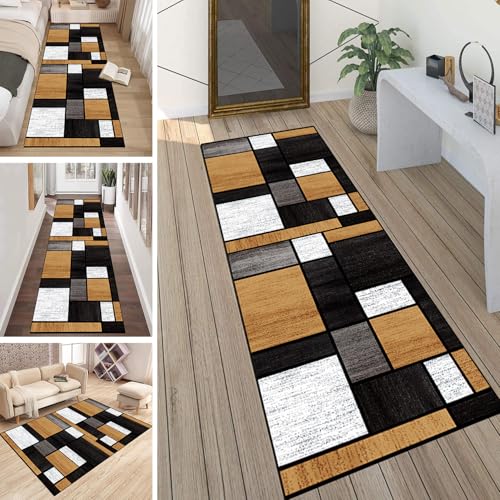 LUMIPAP Läufer Teppich Lang Flur rutschfest Waschbar Küche Korridor Teppichläufer 120X350cm Lange Teppichmatten Küchenläufer Wohnzimmer Anpassbare Küchenteppich,Gelbes Gitter LUMIPAP Läufer Teppich Lang Flur rutschfest Waschbar Küche Korridor Teppichläufer 120X350cm Lange Teppichmatten Küchenläufer Wohnzimmer Anpassbare Küchenteppich,Gelbes Gitter von LUMIPAP