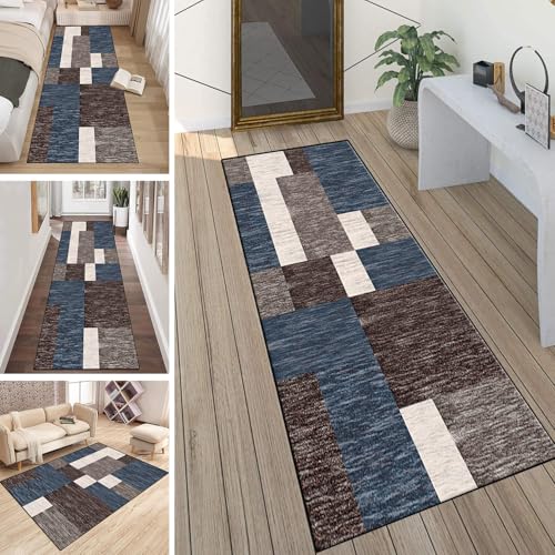 LUMIPAP Läufer Teppich Lang Flur rutschfest Waschbar Küche Korridor Teppichläufer 40X80cm Lange Teppichmatten Küchenläufer Wohnzimmer Anpassbare Küchenteppich,Blaue und braune Nähte LUMIPAP Läufer Teppich Lang Flur rutschfest Waschbar Küche Korridor Teppichläufer 40X80cm Lange Teppichmatten Küchenläufer Wohnzimmer Anpassbare Küchenteppich,Blaue und braune Nähte von LUMIPAP
