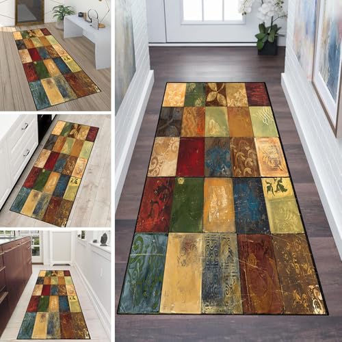 LUMIPAP Läufer Teppich Lang Flur rutschfest Waschbar Küche Korridor Teppichläufer 60X100cm Lange Teppichmatten Küchenläufer Wohnzimmer Anpassbare Küchenteppich,Traditionelles Plaid LUMIPAP Läufer Teppich Lang Flur rutschfest Waschbar Küche Korridor Teppichläufer 60X100cm Lange Teppichmatten Küchenläufer Wohnzimmer Anpassbare Küchenteppich,Traditionelles Plaid von LUMIPAP
