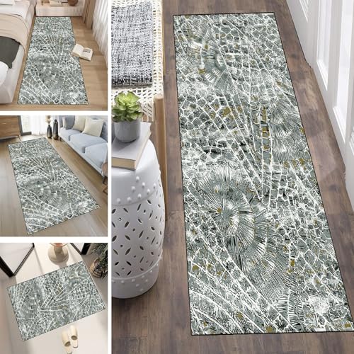 LUMIPAP Läufer Teppich Lang Flur rutschfest Waschbar Küche Korridor Teppichläufer 60X300cm Lange Teppichmatten Küchenläufer Wohnzimmer Anpassbare Küchenteppich,Gebrochene Kunst von LUMIPAP