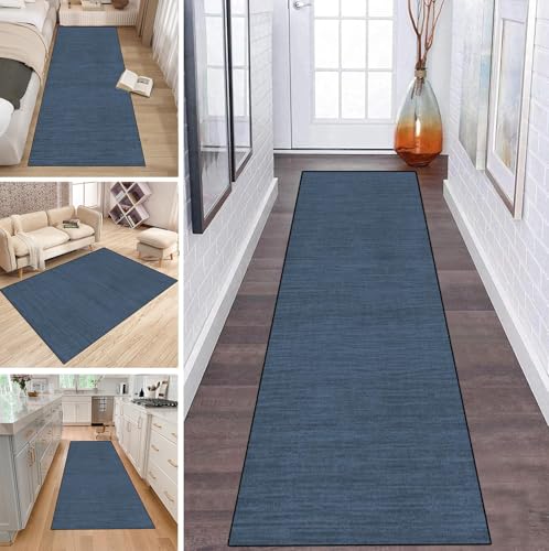 LUMIPAP Läufer Teppich Lang Flur rutschfest Waschbar Küche Korridor Teppichläufer 60X80cm Lange Teppichmatten Küchenläufer Wohnzimmer Anpassbare Küchenteppich,Reines Blau LUMIPAP Läufer Teppich Lang Flur rutschfest Waschbar Küche Korridor Teppichläufer 60X80cm Lange Teppichmatten Küchenläufer Wohnzimmer Anpassbare Küchenteppich,Reines Blau von LUMIPAP