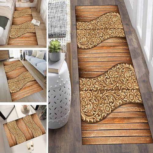 LUMIPAP Läufer Teppich Lang Flur rutschfest Waschbar Küche Korridor Teppichläufer 90X250cm Lange Teppichmatten Küchenläufer Wohnzimmer Anpassbare Küchenteppich,Braune Pflanzen und Blumen LUMIPAP Läufer Teppich Lang Flur rutschfest Waschbar Küche Korridor Teppichläufer 90X250cm Lange Teppichmatten Küchenläufer Wohnzimmer Anpassbare Küchenteppich,Braune Pflanzen und Blumen von LUMIPAP
